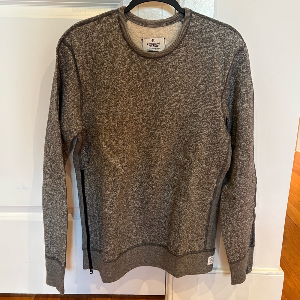 Reigning Champ Charcoal Crewneck Sweater Sz M